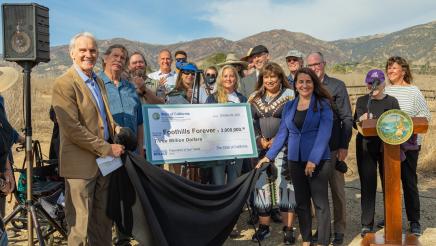Unveiling of big check