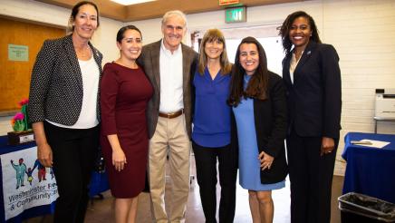 Asm. Bennett, Asm. Irwin, and Sen. Limón with the clinic staff