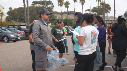 Volunteers organizing into groups