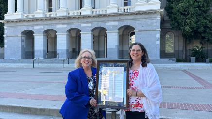 Housing Trust Fund Ventura County representatives with State Capitol West steps in background