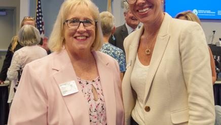 2024 Nonprofits of the Year, Housing Trust Fund of Ventura County and Women's Economic Ventures respectively represented by Linda Braunschweiger (left), Nicki Parr (right)