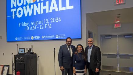 Dr. Cesár Morales (left), Sen. Limón (center), and Asm. Bennett (right)