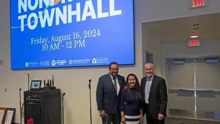 Dr. Cesár Morales (left), Sen. Limón (center), and Asm. Bennett (right)