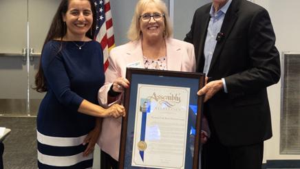 Asm. Bennett (right) and Sen. Limón (left) with Linda Braunschweiger (center) of Housing Trust Fund of Ventura County