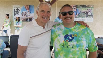 Asm. Bennett with Administrative Services Director, Phil Rarick