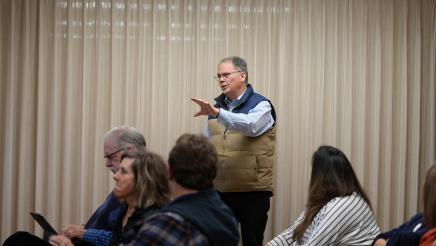 Councilmember Tony Trembley asks a question 