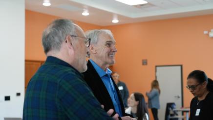 Asm. Bennett speaks with Jeffrey Lambert, Executive Director of Housing Authority of the City of San Buenaventura
