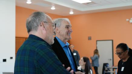 Asm. Bennett speaks with Jeffrey Lambert, Executive Director of Housing Authority of the City of San Buenaventura