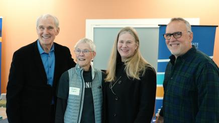 Asm. Bennett poses for group photo with event organizers