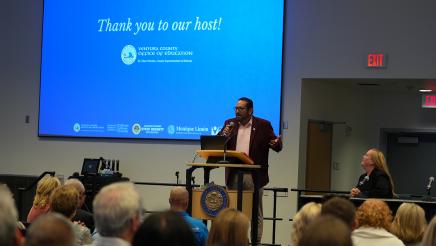 Dr. Cesar Morales, Superintendent of the County of Ventura’s Office of Education provides welcome remarks.