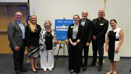 Keynote speaker Geoff Green, CEO of CalNonprofits, provides State of the Nonprofit Sector.